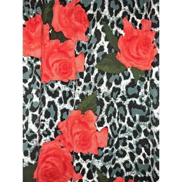 Lot of 2 Bobbie & Brooks Womens Sleepwear Pants S Red Rose Leopard Print Lounge - Picture 12 of 15
